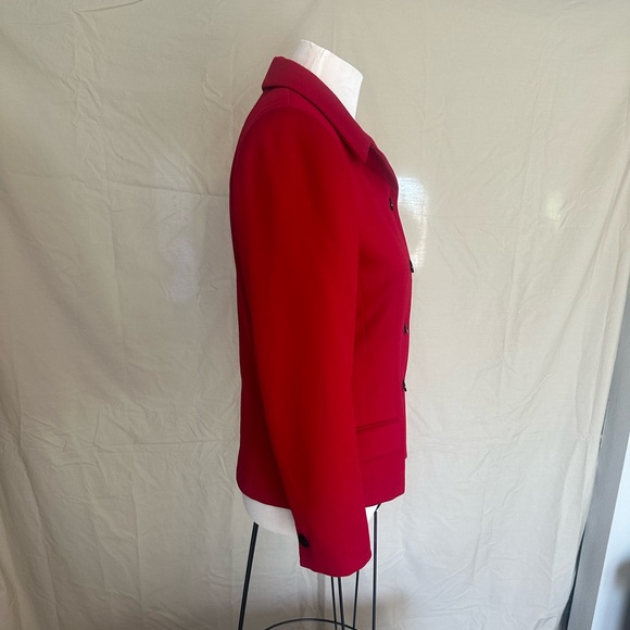 Gianni Sport suit jacket blazer garnet red lined size 4 100% wool button-front - Picture 14 of 16